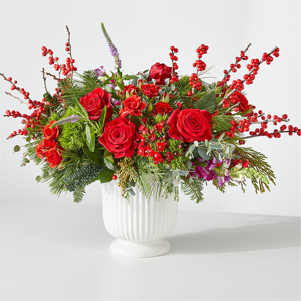 Big Red Bow Bouquet – Magic Sun Flowers, Los Angeles CA