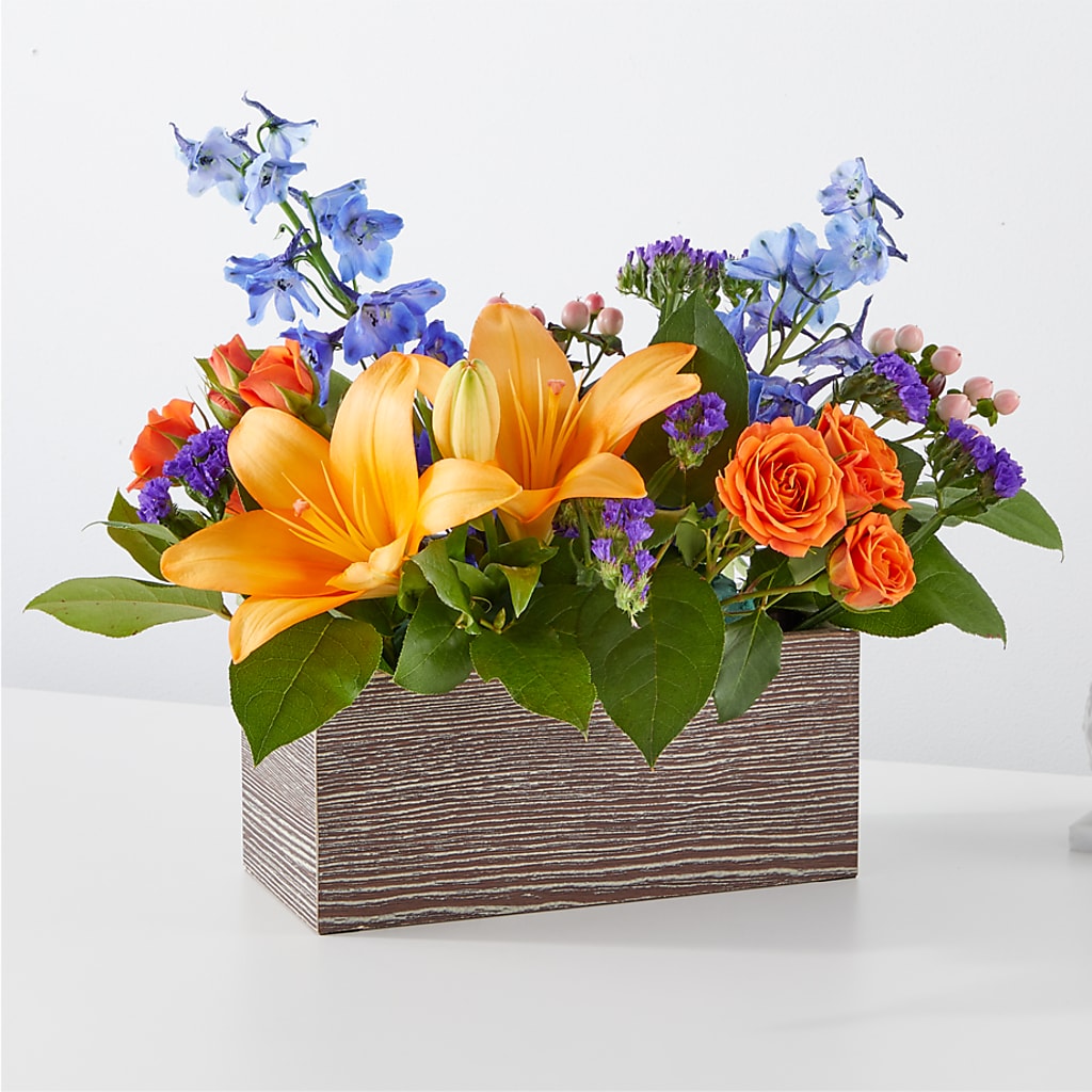 Radiant Citrus Box Bouquet – Magic Sun Flowers, Los Angeles CA