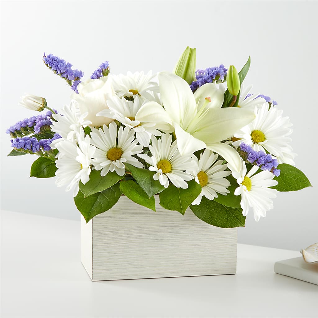 Beyond Blue Box Bouquet – Magic Sun Flowers, Los Angeles CA