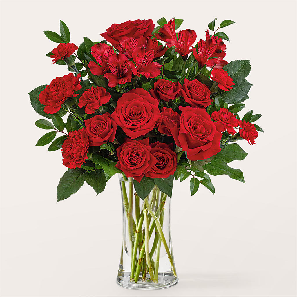 Brilliant Ruby Bouquet – Magic Sun Flowers, Los Angeles CA
