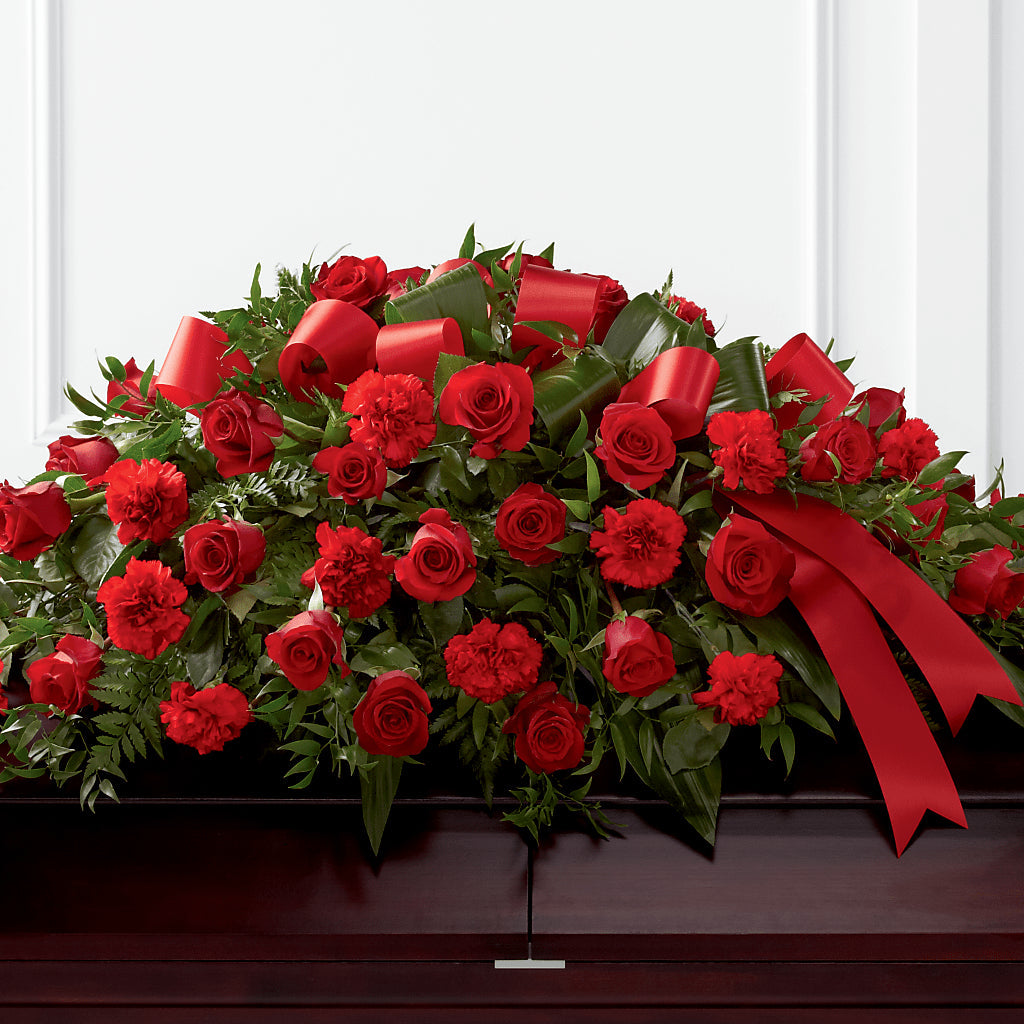 Tribute of Life Casket Spray – Magic Sun Flowers, Los Angeles CA