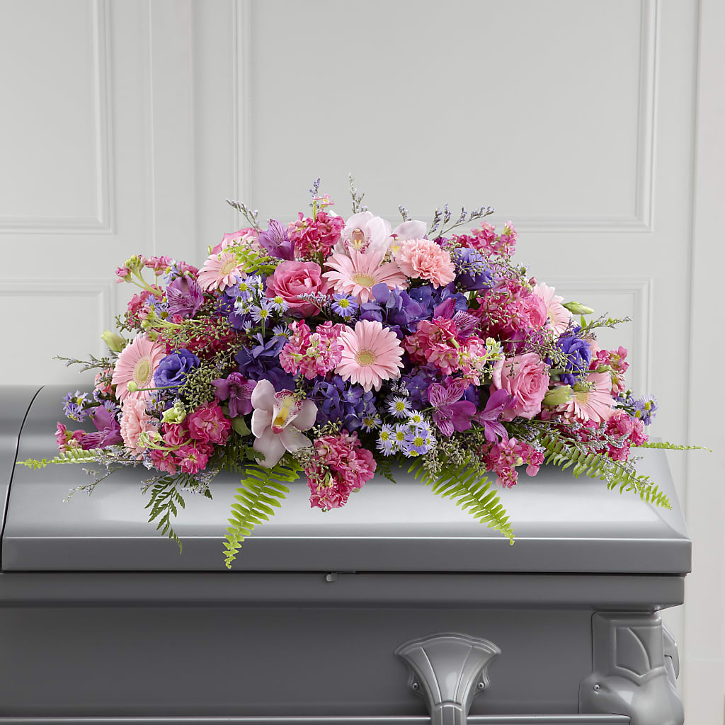 Glorious Garden Casket Spray – Magic Sun Flowers, Los Angeles CA