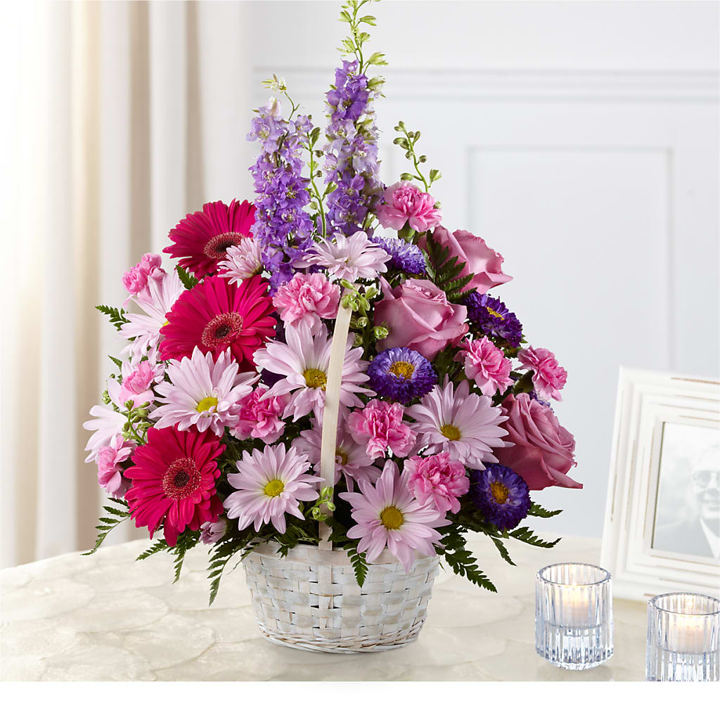 Pastel Peace Basket – Magic Sun Flowers, Los Angeles CA