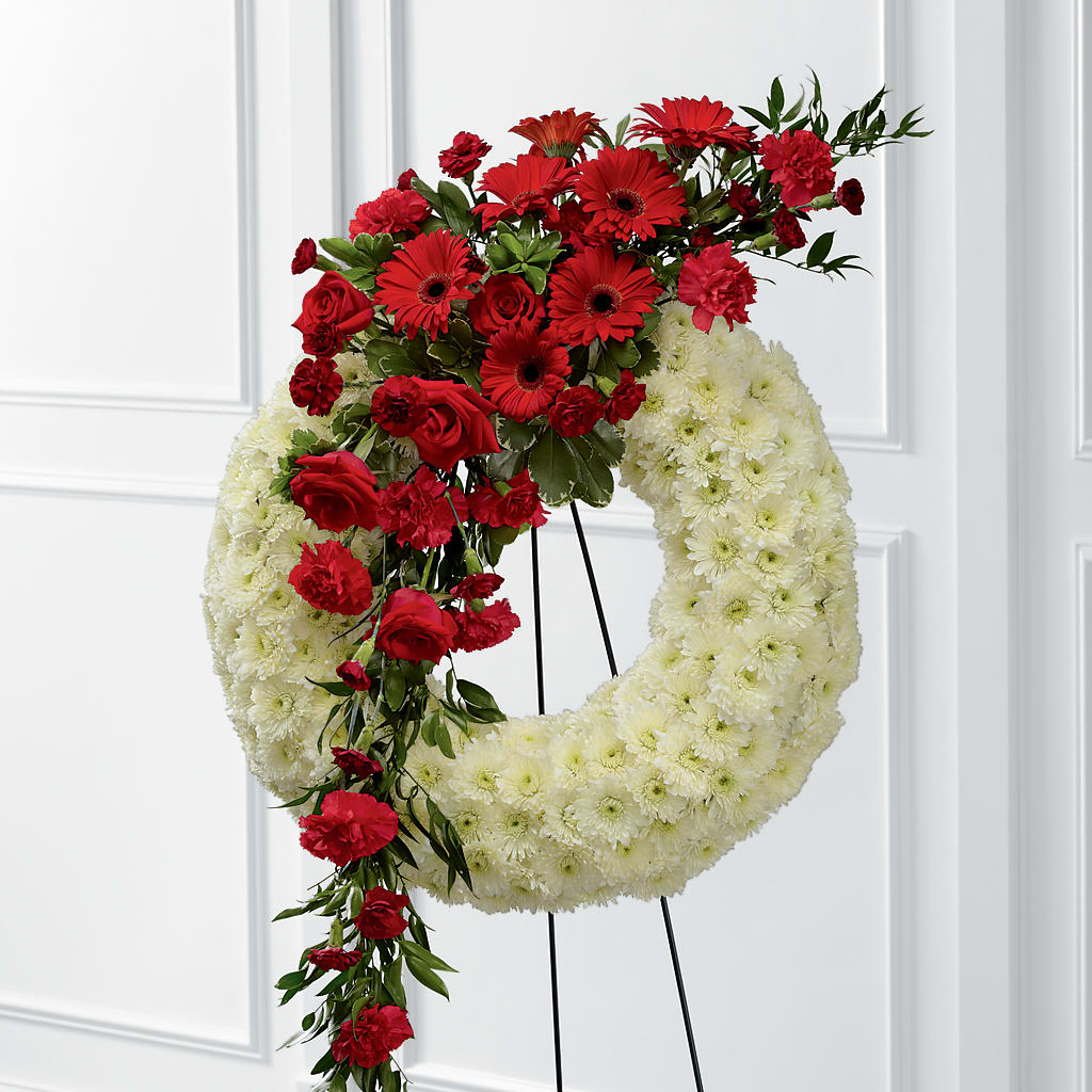 Graceful Tribute Wreath – Magic Sun Flowers, Los Angeles CA