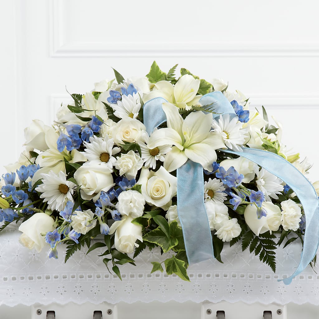 Tender Treasure Casket Spray – Magic Sun Flowers, Los Angeles CA