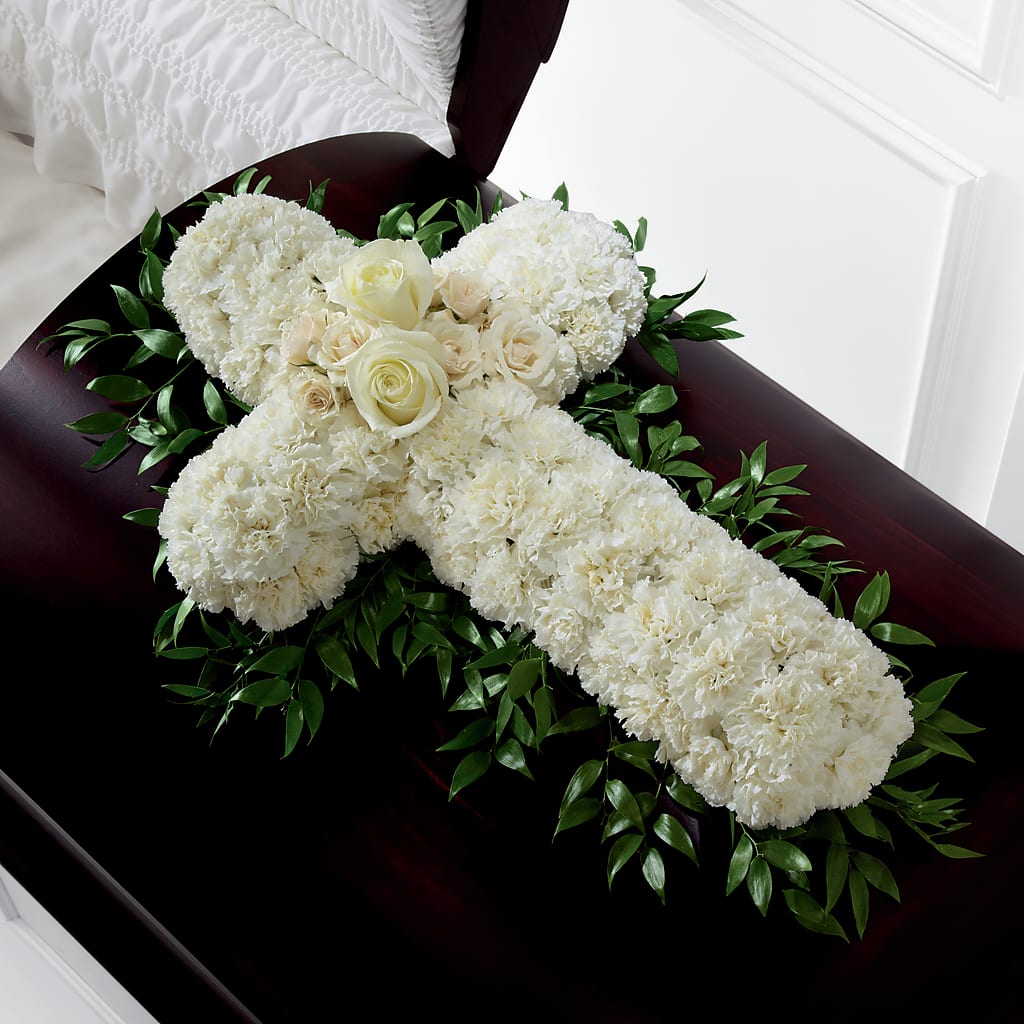 Peaceful Memories Casket Spray (Standard) – Magic Sun Flowers, Los Angeles CA