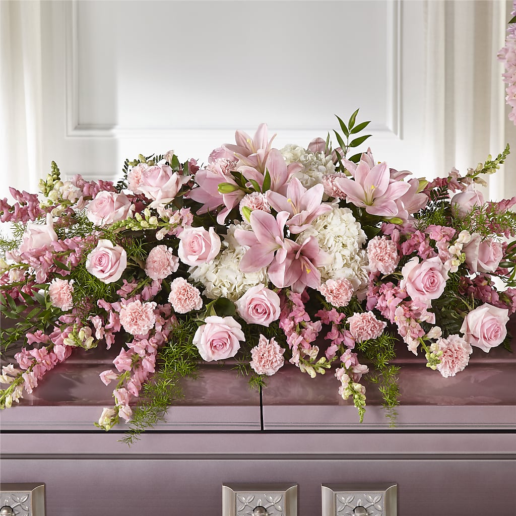 Life & Remembrance Casket Spray – Magic Sun Flowers, Los Angeles CA