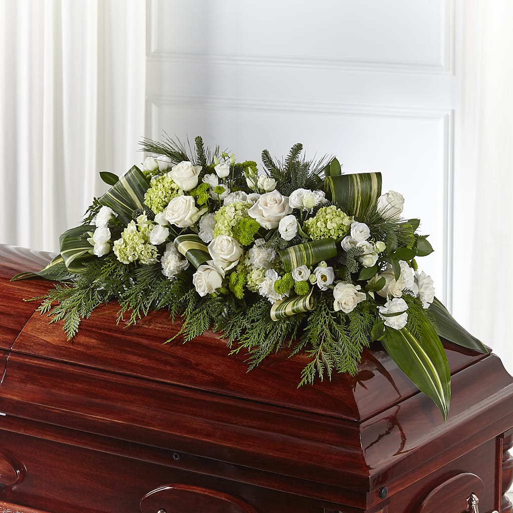 Hopeful Gesture Casket Spray – Magic Sun Flowers, Los Angeles CA