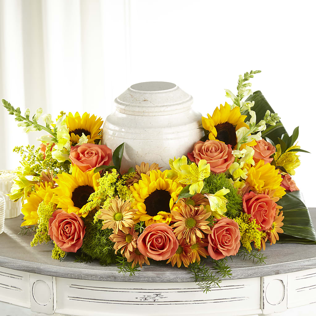 Faithful Sunflower Cremation Adornment – Magic Sun Flowers, Los Angeles CA