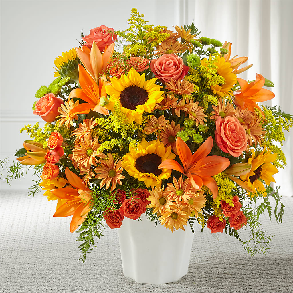 Harvest Thoughts Floor Basket – Magic Sun Flowers, Los Angeles CA
