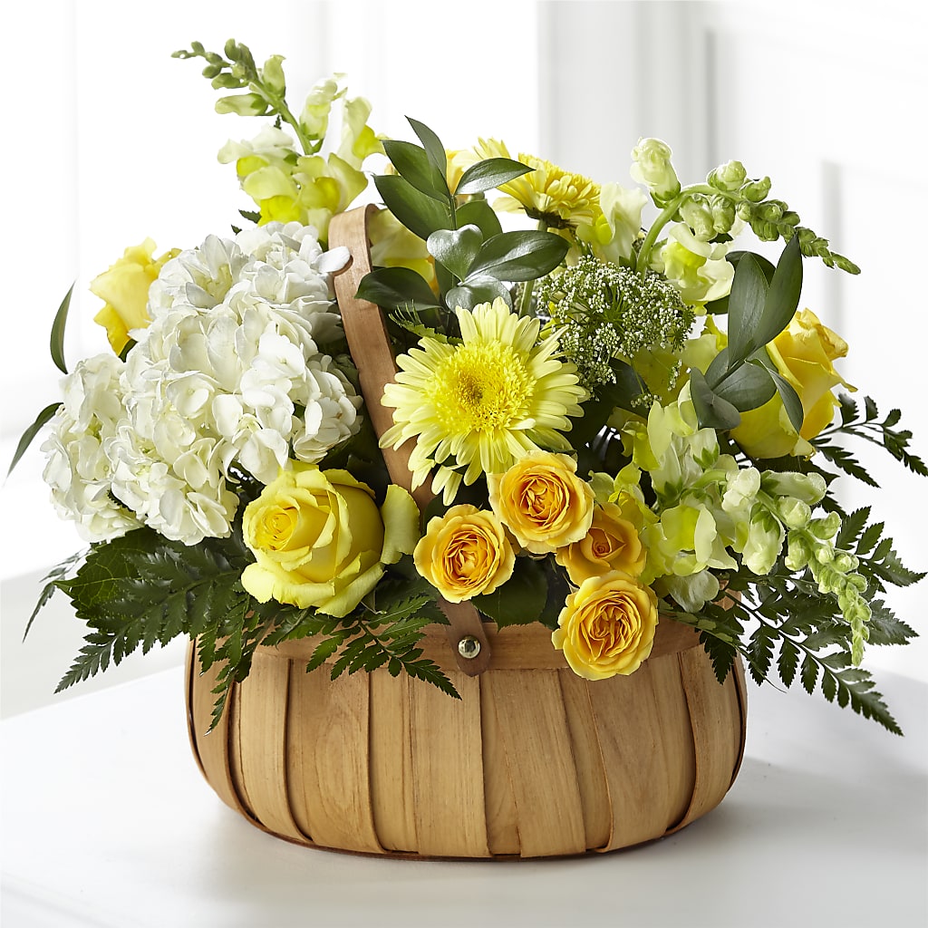 Rustic Remembrance Basket – Magic Sun Flowers, Los Angeles CA