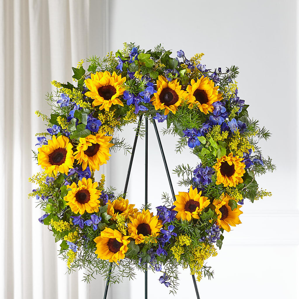 Bright Rays Wreath – Magic Sun Flowers, Los Angeles CA