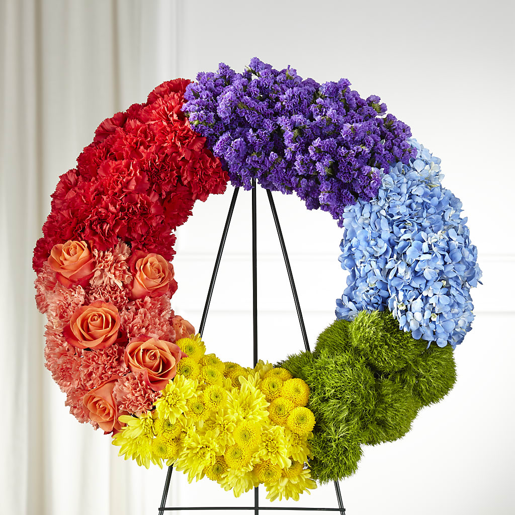 Circle of Love Wreath – Magic Sun Flowers, Los Angeles CA
