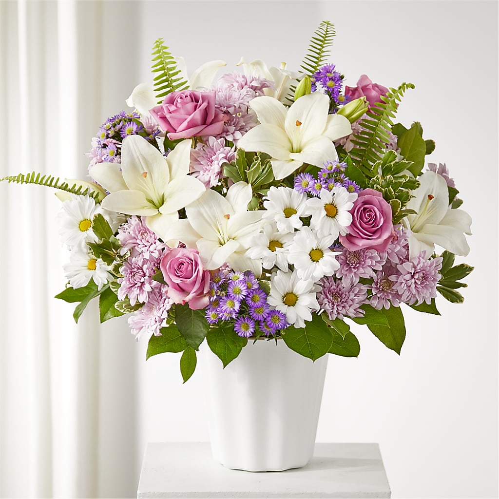 Warmest Thoughts Tabletop Basket – Magic Sun Flowers, Los Angeles CA