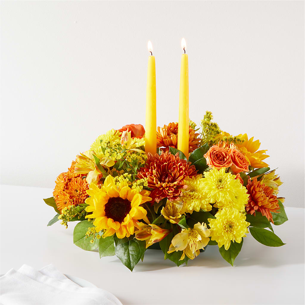 Autumn Harmony Centerpiece – Magic Sun Flowers, Los Angeles CA