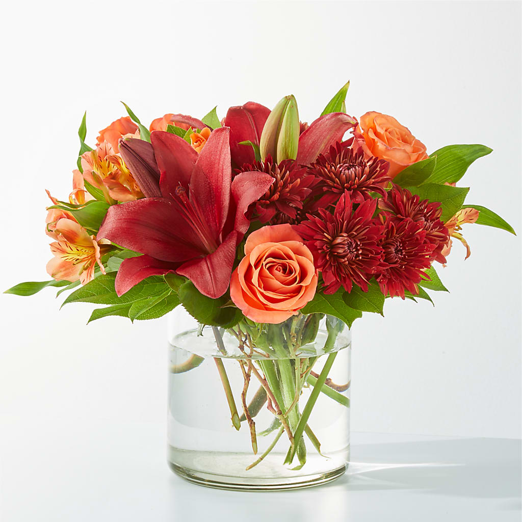 Crimson Leaves Bouquet – Magic Sun Flowers, Los Angeles CA
