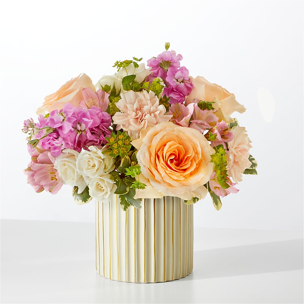 Paradise Bouquet with Ivory Vase – Magic Sun Flowers, Los Angeles CA
