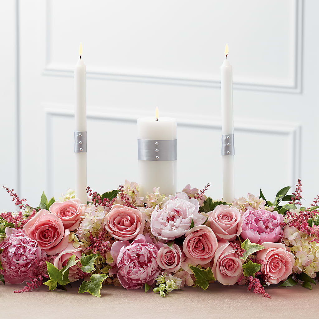 Worldwide Romance Unity Candle Arrangement – Magic Sun Flowers, Los Angeles CA