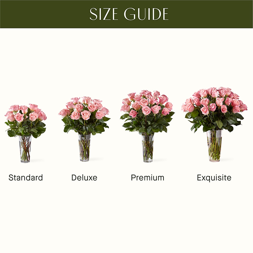 Long Stem Pink Rose Bouquet –  Magic Sun Flowers, Los Angeles CA