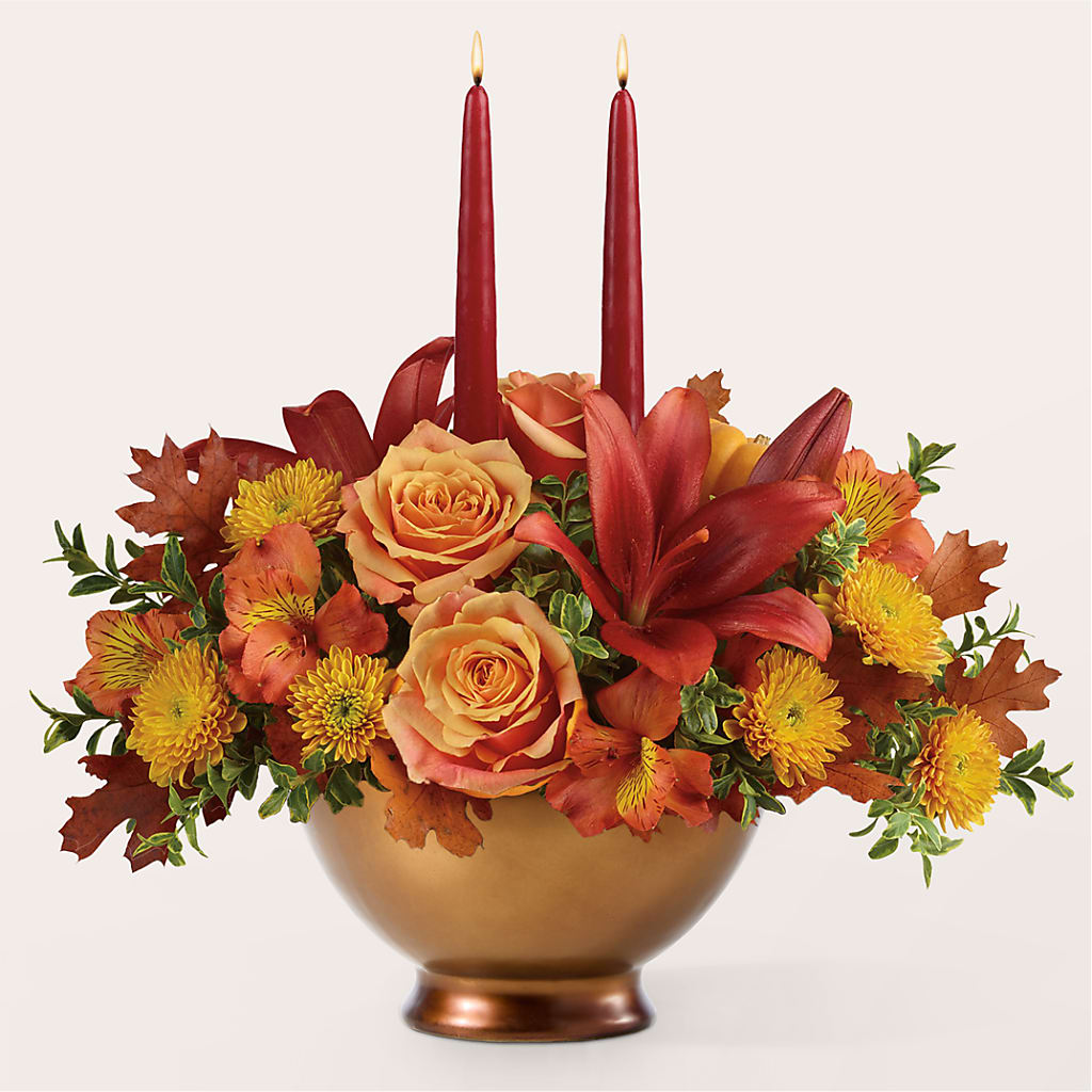 Harvest Table Centerpiece –  Magic Sun Flowers, Los Angeles CA