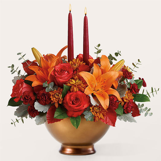 Fruits of Fall Centerpiece –  Magic Sun Flowers, Los Angeles CA