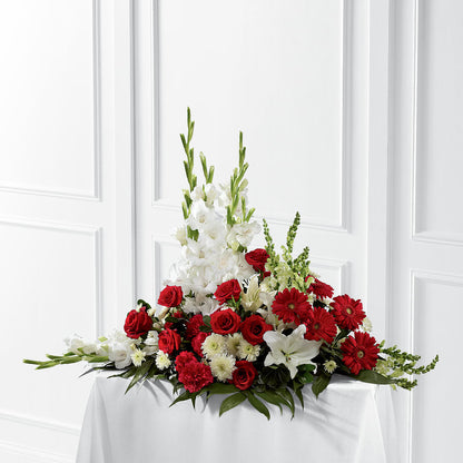 Crimson & White Arrangement –  Magic Sun Flowers, Los Angeles CA