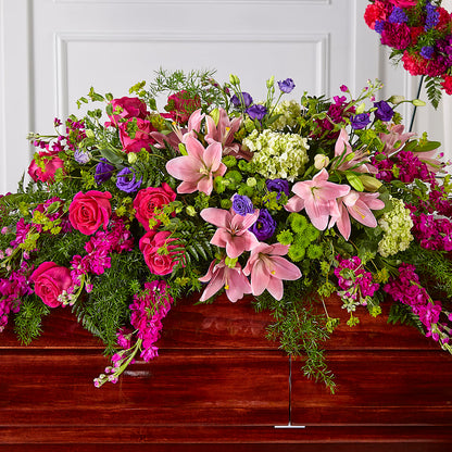 Radiant Tribute Casket Spray –  Magic Sun Flowers, Los Angeles CA