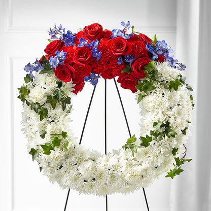 Patriotic Passion Wreath –  Magic Sun Flowers, Los Angeles CA