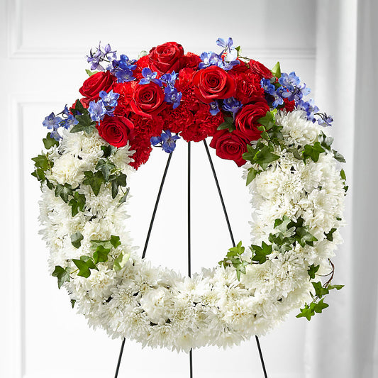 Patriotic Passion Wreath –  Magic Sun Flowers, Los Angeles CA