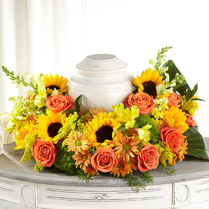 Faithful Sunflower Cremation Adornment –  Magic Sun Flowers, Los Angeles CA