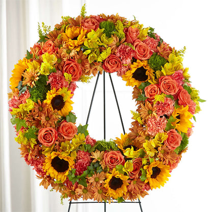 Autumnal Memories Wreath (Standard) –  Magic Sun Flowers, Los Angeles CA