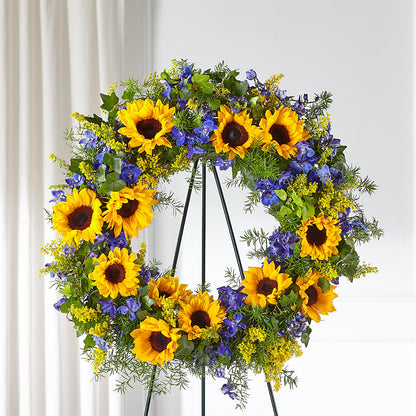 Bright Rays Wreath –  Magic Sun Flowers, Los Angeles CA