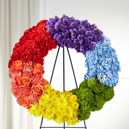 Circle of Love Wreath –  Magic Sun Flowers, Los Angeles CA