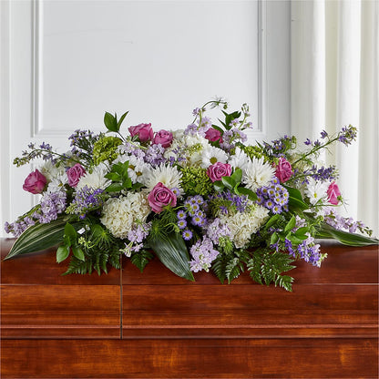 Meadows of Serenity Casket Spray –  Magic Sun Flowers, Los Angeles CA