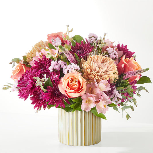 Berry Cobbler Bouquet with Ivory Vase –  Magic Sun Flowers, Los Angeles CA