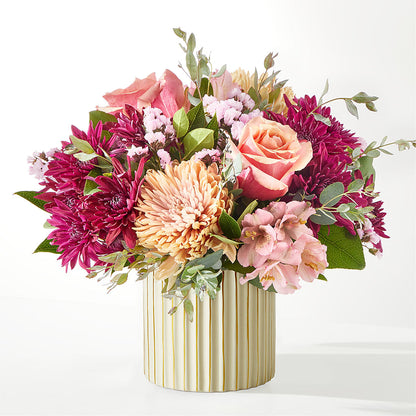 Berry Cobbler Bouquet with Ivory Vase –  Magic Sun Flowers, Los Angeles CA
