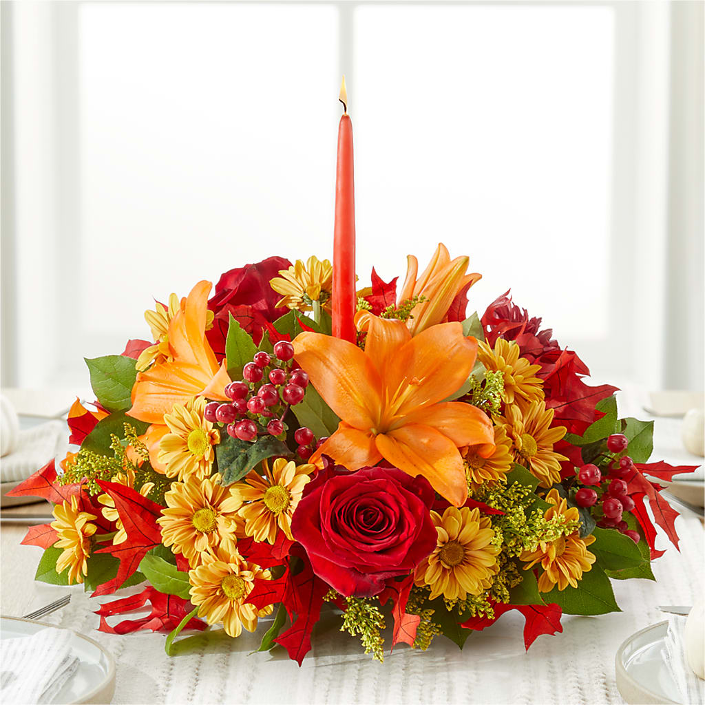 Autumn's Embrace Centerpiece –  Magic Sun Flowers, Los Angeles CA