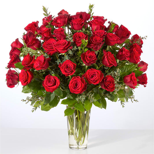 Forever Yours Fifty Stem Red Rose Bouquet –  Magic Sun Flowers, Los Angeles CA