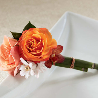 Sunset Dream Boutonniere –  Magic Sun Flowers, Los Angeles CA