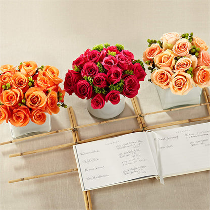 Dawn Rose Centerpiece –  Magic Sun Flowers, Los Angeles CA