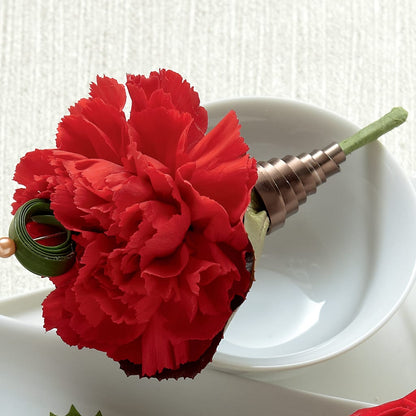 Red Carnation Boutonniere –  Magic Sun Flowers, Los Angeles CA
