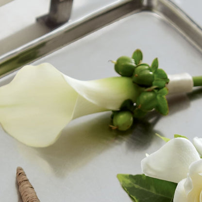 White Calla Boutonniere –  Magic Sun Flowers, Los Angeles CA